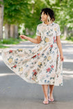 Son de Flor Classic Dress, Short Sleeves, Summer Flowers - Stay Wild Collective  Dresses