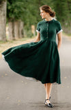 Son de Flor Classic Dress, Short Sleeves | Evergreen - Stay Wild Collective  Dresses