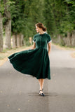 Son de Flor Classic Dress, Short Sleeves | Evergreen - Stay Wild Collective  Dresses