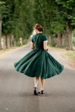 Son de Flor Classic Dress, Short Sleeves | Evergreen - Stay Wild Collective  Dresses