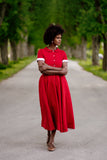 Son de Flor Classic Dress, Short Sleeves | Red Poppy - Stay Wild Collective  Dresses