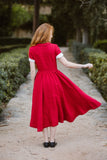 Son de Flor Classic Dress, Short Sleeves | Red Poppy - Stay Wild Collective  Dresses