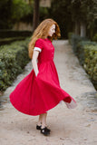 Son de Flor Classic Dress, Short Sleeves | Red Poppy - Stay Wild Collective  Dresses