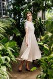 Son de Flor Classic Dress, Short Sleeves |  Seashell White - Stay Wild Collective  Dresses