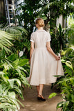 Son de Flor Classic Dress, Short Sleeves |  Seashell White - Stay Wild Collective  Dresses
