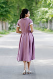 Son de Flor Classic Dress, Short Sleeves |  Phlox Purple - Stay Wild Collective  Dresses