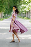Son de Flor Classic Dress, Short Sleeves |  Phlox Purple - Stay Wild Collective  Dresses