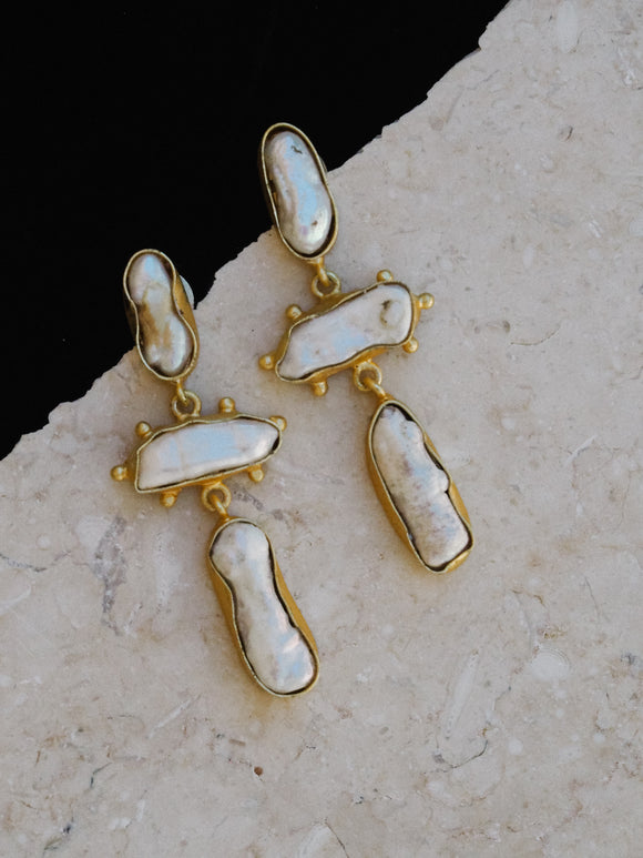 Mother of Pearl Earrings - Stay Wild Collective  Jewellery