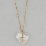 Pearl Gold Charm Necklace