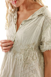 DRESS 869-MOON-OS Anna Grace Embroidered Dress