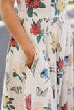 Classic Dress, Short Sleeves, Summer Flowers