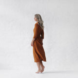 LinenTailored Dress | Mustard seaside tones sale