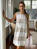 poppy dress - big natural stripe - Stay Wild Collective  