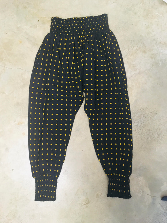 Fanfan Pants | Black with Bronze Dots